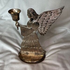 Silver Angel Candlestick